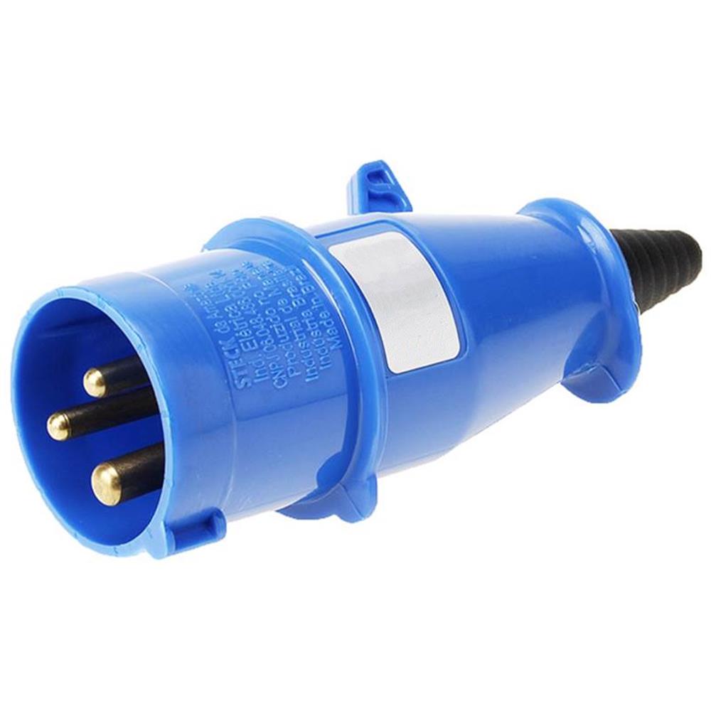 Plugue 2P T 16A 220 250V 6H Azul S 3076 STECK P3577230