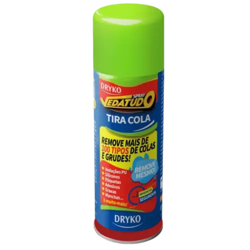 Spray Removedor de Colas e Adesivos 400ml - TIRACOLA400 - DRYKO Spray Removedor de Colas e Adesivos 400ml - TIRACOLA400 - DRYKO