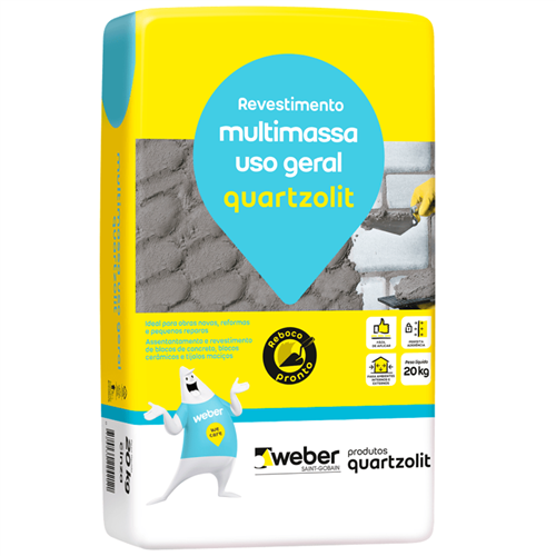 Massa Pronta Multimassa Uso Geral 20Kg - 0082000010020PA/PL - QUARTZOLIT Massa Pronta Multimassa Uso Geral 20Kg - 0082000010020PA/PL - QUARTZOLIT