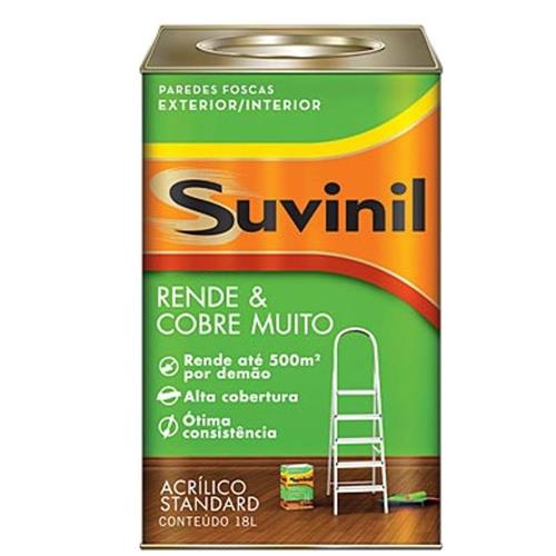Tinta Acrílica Rende e Cobre Muito Fosco Uva Verde 18 Litros - SUVINIL Tinta Acrílica Rende e Cobre Muito Fosco Uva Verde 18 Litros - SUVINIL
