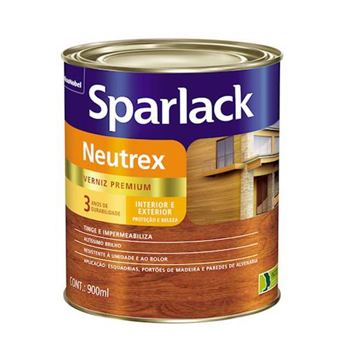 Verniz Sparlack Neutrex Para Madeiras e Paredes de Alvenaria Mogno 900ml - SPARLACK Verniz Sparlack Neutrex Para Madeiras e Paredes de Alvenaria Mogno 900ml - SPARLACK