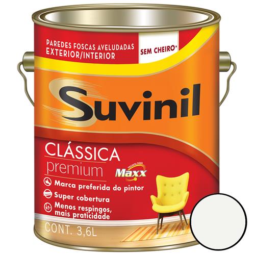 Tinta Látex Premium PVA Branco Neve 3,6 Litros - 53362399 - SUVINIL