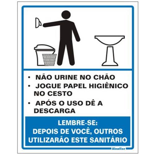Placa de Poliestireno Auto-Adesiva 20x15cm Educativa Masculino - 220 AH - SINALIZE Placa de Poliestireno Auto-Adesiva 20x15cm Educativa Masculino - 220 AH - SINALIZE