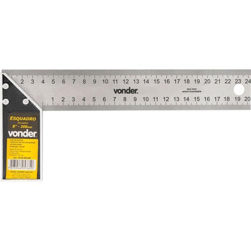 Esquadro Com Cabo de Alumínio Plus 8" - 35.50.008.000 - VONDER Esquadro Com Cabo de Alumínio Plus 8" - 35.50.008.000 - VONDER