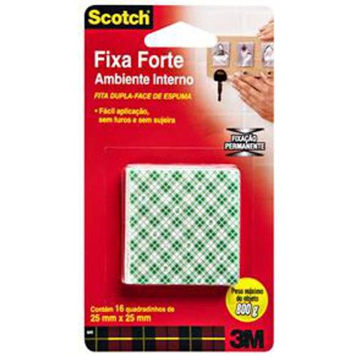 Fita Dupla Face de Espuma 111 25mm x 25m Quadrada - H0002320036 - 3M Fita Dupla Face de Espuma 111 25mm x 25m Quadrada - H0002320036 - 3M