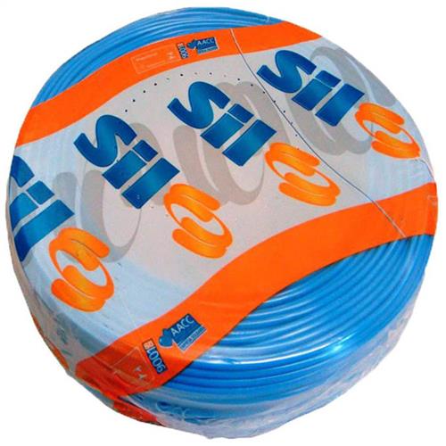 Cabo Flexível 750V 2,5mm Azul Rolo Com 100 Metros - 3018AZ - SIL Cabo Flexível 750V 2,5mm Azul Rolo Com 100 Metros - 3018AZ - SIL
