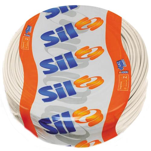 Cabo Flexível 750V 2,5mm Branco Rolo Com 100 Metros - 3018BR - SIL Cabo Flexível 750V 2,5mm Branco Rolo Com 100 Metros - 3018BR - SIL