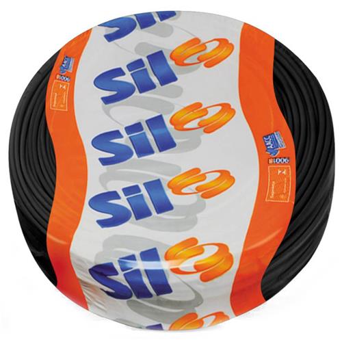 Cabo Flexível 750V 2.50mm Preto Rolo Com 100 Metros - 3018BR - SIL Cabo Flexível 750V 2.50mm Preto Rolo Com 100 Metros - 3018BR - SIL