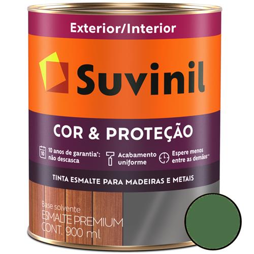 Tinta Esmalte Sintético Cor e Proteção Brilhante Para Madeira e Metal 900ml Verde Folha - 53377981 - SUVINIL Tinta Esmalte Sintético Cor e Proteção Brilhante Para Madeira e Metal 900ml Verde Folha - 53377981 - SUVINIL