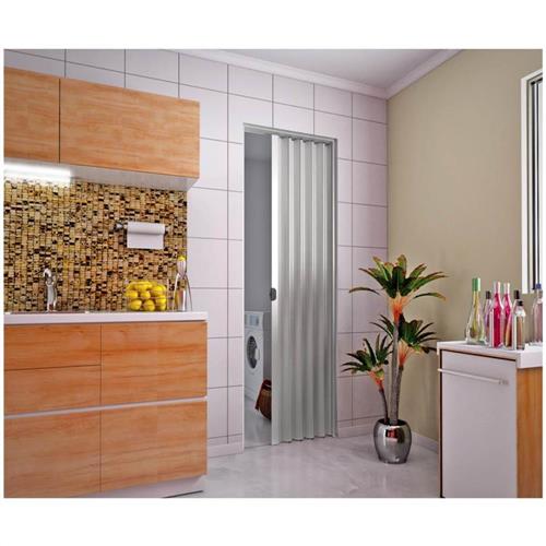 Porta Sanfonada PVC 2.10x80 Cinza - PLASBIL Porta Sanfonada PVC 2.10x80 Cinza - PLASBIL