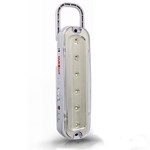 Luminária de Emergência 6 SUPERLED com Pilha - 01981 - OUROLUX Luminária de Emergência 6 SUPERLED com Pilha - 01981 - OUROLUX