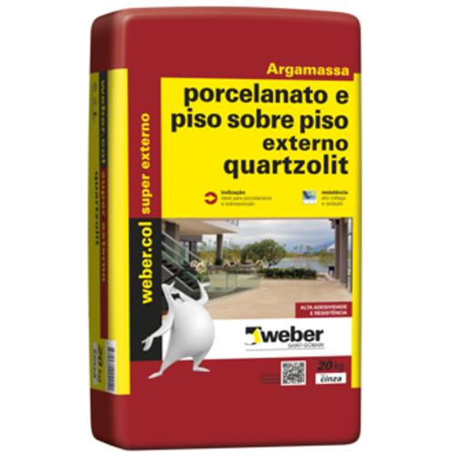 Argamassa Cimentcola para Porcelanato Piso Externo 20 KG Ciinza - 0100.0001.0020PA/PL - QUARTZOLIT Argamassa Cimentcola para Porcelanato Piso Externo 20 KG Ciinza - 0100.0001.0020PA/PL - QUARTZOLIT