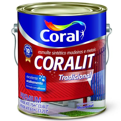 Tinta Esmalte Sintético Coralit Tradicional Brilhante Para Madeira e Metal Azul Del Rey 3,6 Litros - CORAL Tinta Esmalte Sintético Coralit Tradicional Brilhante Para Madeira e Metal Azul Del Rey 3,6 Litros - CORAL