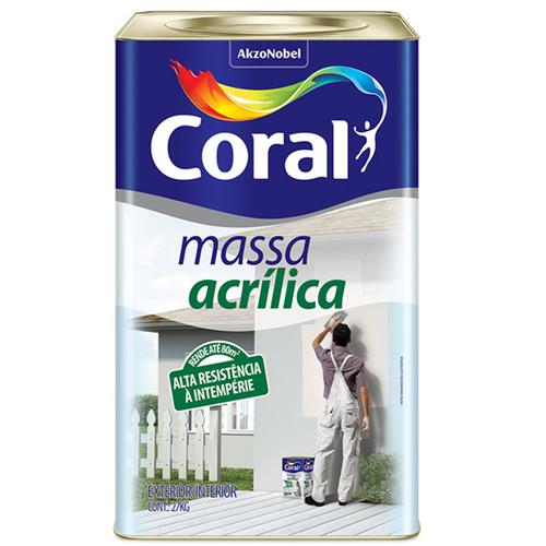 Massa Acrílica Branca 18 Litros/27Kg - 5202599 - CORAL Massa Acrílica Branca 18 Litros/27Kg - 5202599 - CORAL