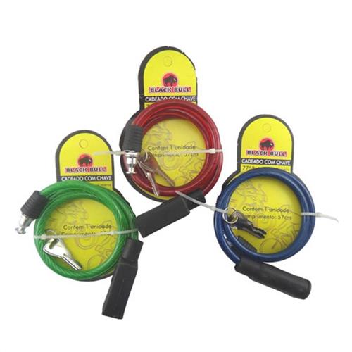 Cadeado p/bicicleta c/cabo 57cm 7758 bla - 7758 - BLACK BULL Cadeado p/bicicleta c/cabo 57cm 7758 bla - 7758 - BLACK BULL