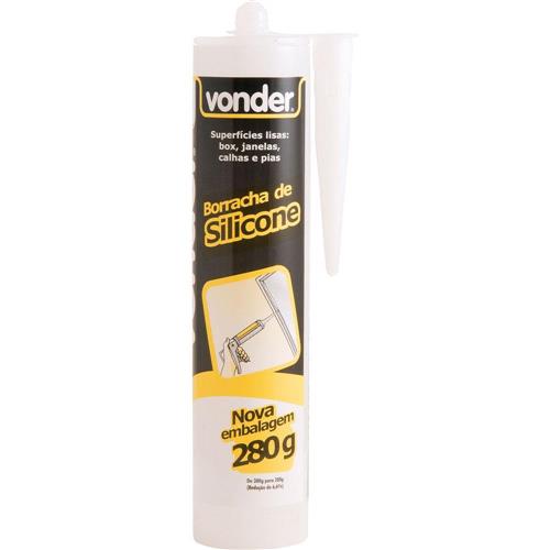 Borracha de Silicone Acético 280g Incolor - 16 47 280 101 - VONDER Borracha de Silicone Acético 280g Incolor - 16 47 280 101 - VONDER