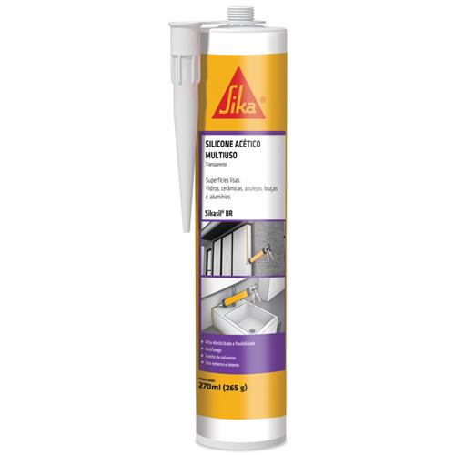 Silicone Sikasil Acético Multiuso 270ml - 71418 - SIKA Silicone Sikasil Acético Multiuso 270ml - 71418 - SIKA