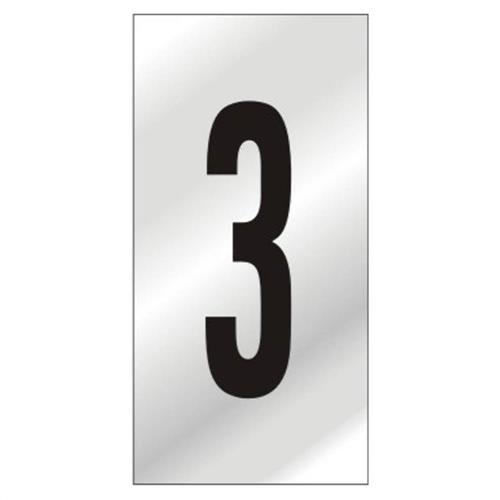 Placa de Alumínio Auto-Adesiva 2.5x5cm Numero 3 - 170 BD - SINALIZE Placa de Alumínio Auto-Adesiva 2.5x5cm Numero 3 - 170 BD - SINALIZE