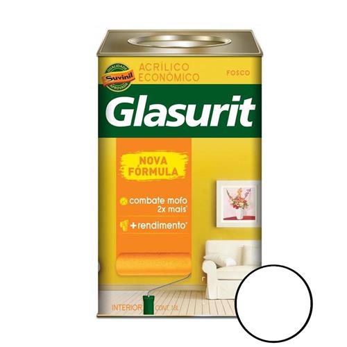 Tinta Acrílica Glasurit Econômico Branco 18 Litros - 53426211 - SUVINIL Tinta Acrílica Glasurit Econômico Branco 18 Litros - 53426211 - SUVINIL
