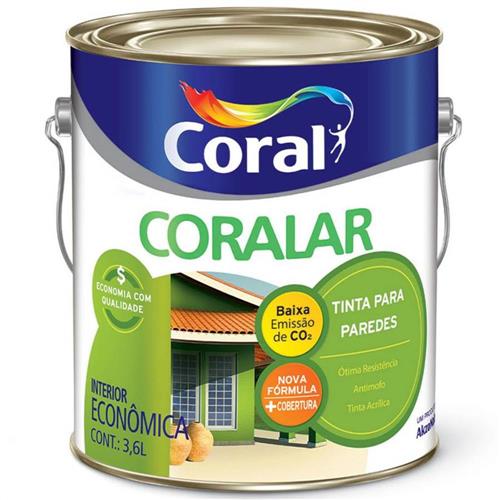 Tinta Acrílica Coralar Verde Kiwi 3,6 Litros - CORAL Tinta Acrílica Coralar Verde Kiwi 3,6 Litros - CORAL