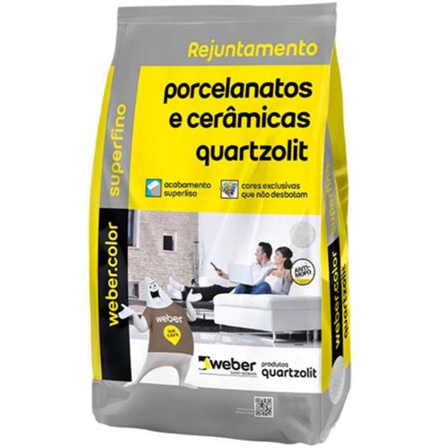 Rejunte Weber Color Porcelanato Marrom Café 5Kg - QUARTZOLIT Rejunte Weber Color Porcelanato Marrom Café 5Kg - QUARTZOLIT