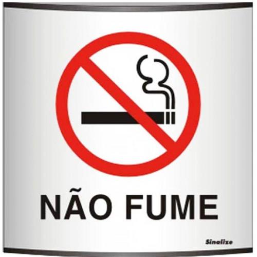 Placa de Alumínio Calandrada Auto-Adesiva 14x14cm Não Fume - 500 AK - SINALIZE Placa de Alumínio Calandrada Auto-Adesiva 14x14cm Não Fume - 500 AK - SINALIZE