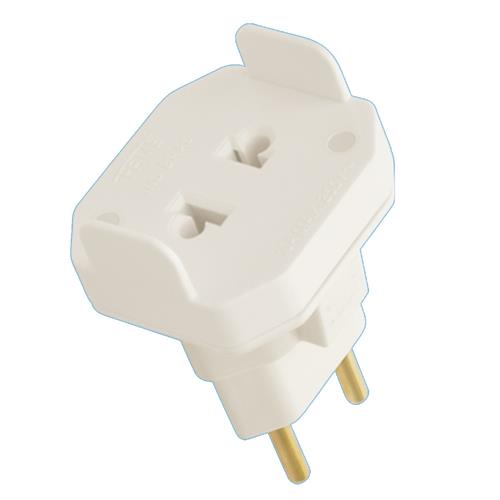 Adaptador para Tomada Bipolar 2P 10A 250V - 2160 - FAME Adaptador para Tomada Bipolar 2P 10A 250V - 2160 - FAME