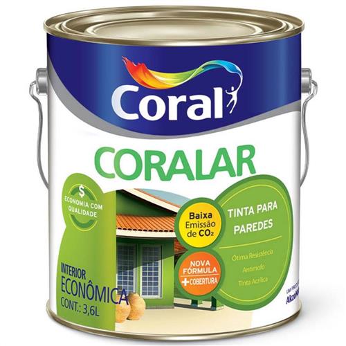 Tinta Acrílica Coralar Palha 3,6 Litros - CORAL Tinta Acrílica Coralar Palha 3,6 Litros - CORAL