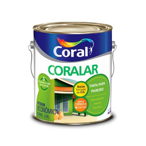 Tinta Acrílica Coralar Amarelo Vanilla 3,6 Litros - CORAL Tinta Acrílica Coralar Amarelo Vanilla 3,6 Litros - CORAL