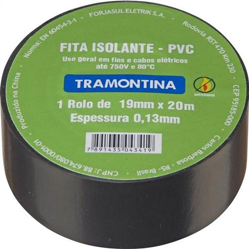 Fita isolante preta 5m 0.13mmx19mm tram - 27891435043390 - TRAMONTINA Fita isolante preta 5m 0.13mmx19mm tram - 27891435043390 - TRAMONTINA