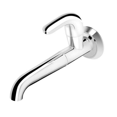 Torneira Fria Bica Longa Para Tanque Cromada Cisne - 2766 - FAME Torneira Fria Bica Longa Para Tanque Cromada Cisne - 2766 - FAME