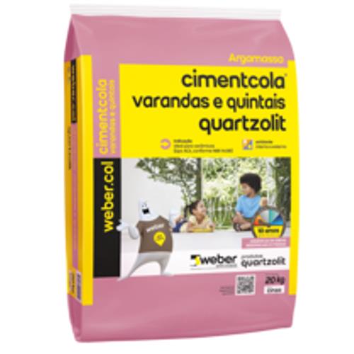 Argamassa Varandas e Quintais 20 KG CINZA - 030900010020PA/PL - QUARTZOLIT Argamassa Varandas e Quintais 20 KG CINZA - 030900010020PA/PL - QUARTZOLIT