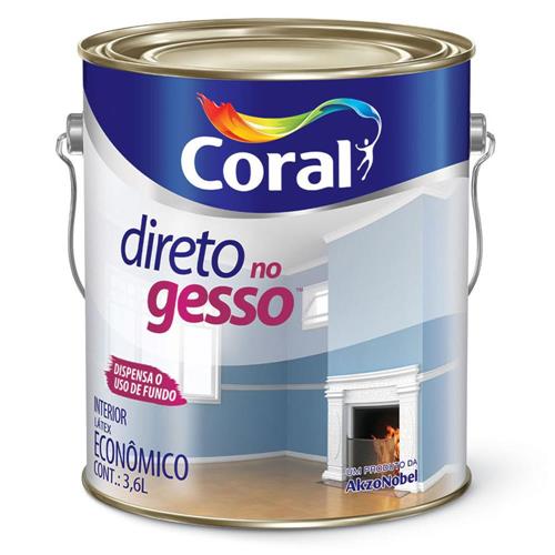 Tinta Acrílica Standard Direto no Gesso Branco 3.6 Litros - 106900101 - CORAL Tinta Acrílica Standard Direto no Gesso Branco 3.6 Litros - 106900101 - CORAL