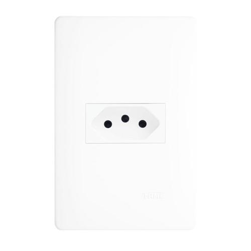 Tomada 2P+T 10A 250V Habitat - 2097 - FAME Tomada 2P+T 10A 250V Habitat - 2097 - FAME