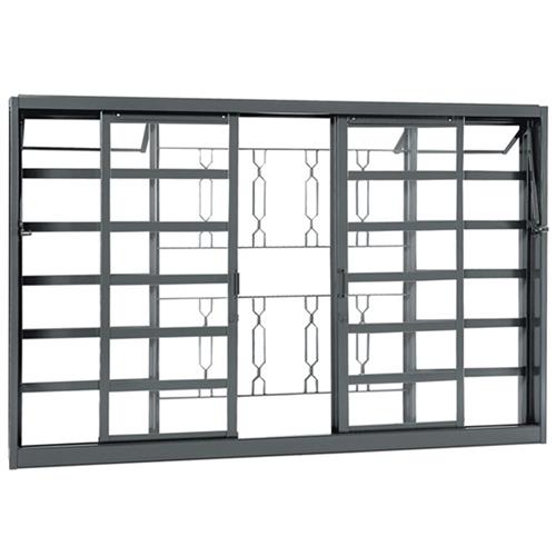 Janela com Grade Belfort 100x120cm Aço - 63.41.310-0 - SASAZAKI Janela com Grade Belfort 100x120cm Aço - 63.41.310-0 - SASAZAKI