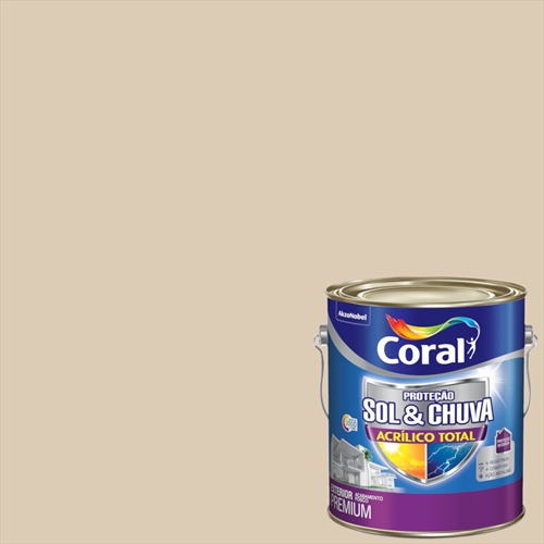 Tinta Coral Sol E Chuva 18l Preço Tinta Sol Chuva Acrilico Total Premium Areia 3 6 Litros Coral
