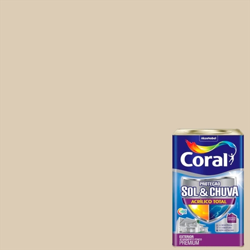 Tinta Coral Sol E Chuva 18l Preço Tinta Sol Chuva Acrilico Total Premium Areia 18 Litros Coral