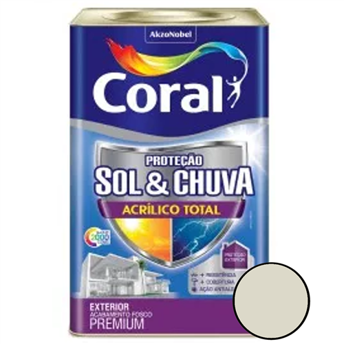 Sol & Chuva Acrilico Total Branco Gelo 18 Litros - 5281031 - CORAL Sol & Chuva Acrilico Total Branco Gelo 18 Litros - 5281031 - CORAL