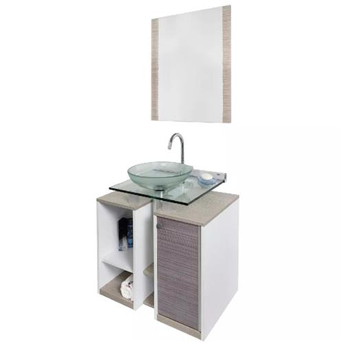 Conjunto Gabinete com Espelho e Cuba 90cm Cris Fit - 000928-8 - CRIS METAL Conjunto Gabinete com Espelho e Cuba 90cm Cris Fit - 000928-8 - CRIS METAL