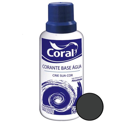 Corante Base Água Preto 50ML - CORAL Corante Base Água Preto 50ML - CORAL