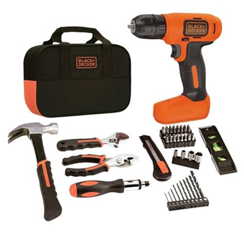 Parafusadeira Furadeira 8V Ion-Litio + 54 Acessórios e Bolsa - LD008KA-BR - BLACK & DECKER Parafusadeira Furadeira 8V Ion-Litio + 54 Acessórios e Bolsa - LD008KA-BR - BLACK & DECKER