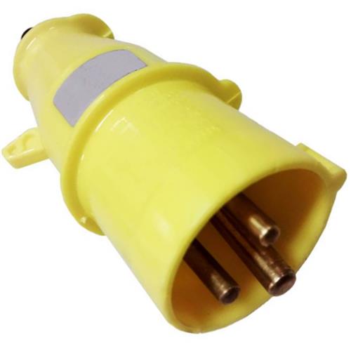 Plugue 2P+T 16A 100/130V 4H Amarelo - N-3074 - STECK Plugue 2P+T 16A 100/130V 4H Amarelo - N-3074 - STECK
