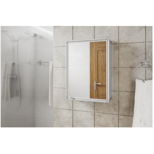 Armario De Aluminio Com 1 Porta Grande De Sobrepor 44x58x11 3cm Lbp13s Astra Astra