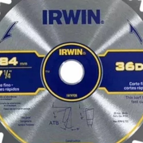 Serra Circular Corte Rápido 7-1/4 184mm 36D IRWIN IW14108