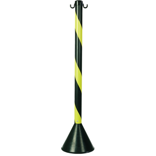 Pedestal Zebrado Preto E Amarelo 90cm 700 01132 Plastcor Plastcor