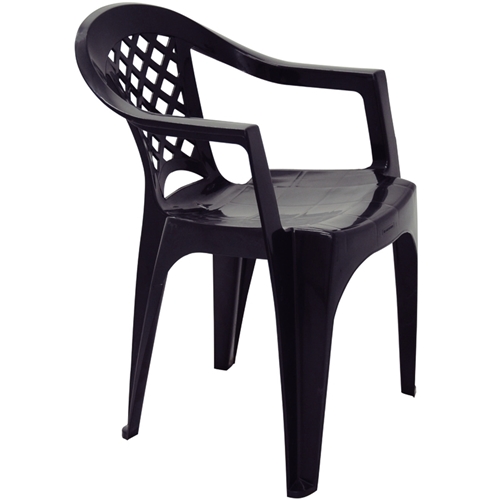 Cadeira Plastica Tramontina Vanda Preta Pernas De Aluminio - Lazer -  Utilidades Domésticas
