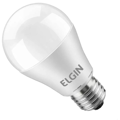 Arandela 5 Vidros Retangular Branca Efeito Moderna E27 Mf109 + Lâmpada Led  Bulbo 9w E27 3000k Quente Bivolt - Elgin - na Tudo Forte