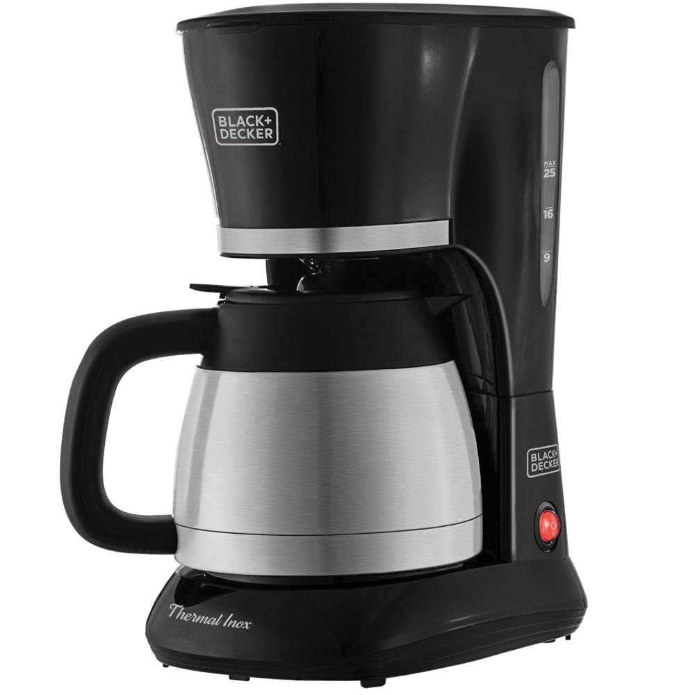 Cafeteira Caf S Com Filtro Remov Vel E Jarra T Rmica De Inox Cm I Br Black Decker P